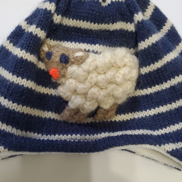 MiniBoden Baby Hat with Mittens Set - Picture 2 of 5